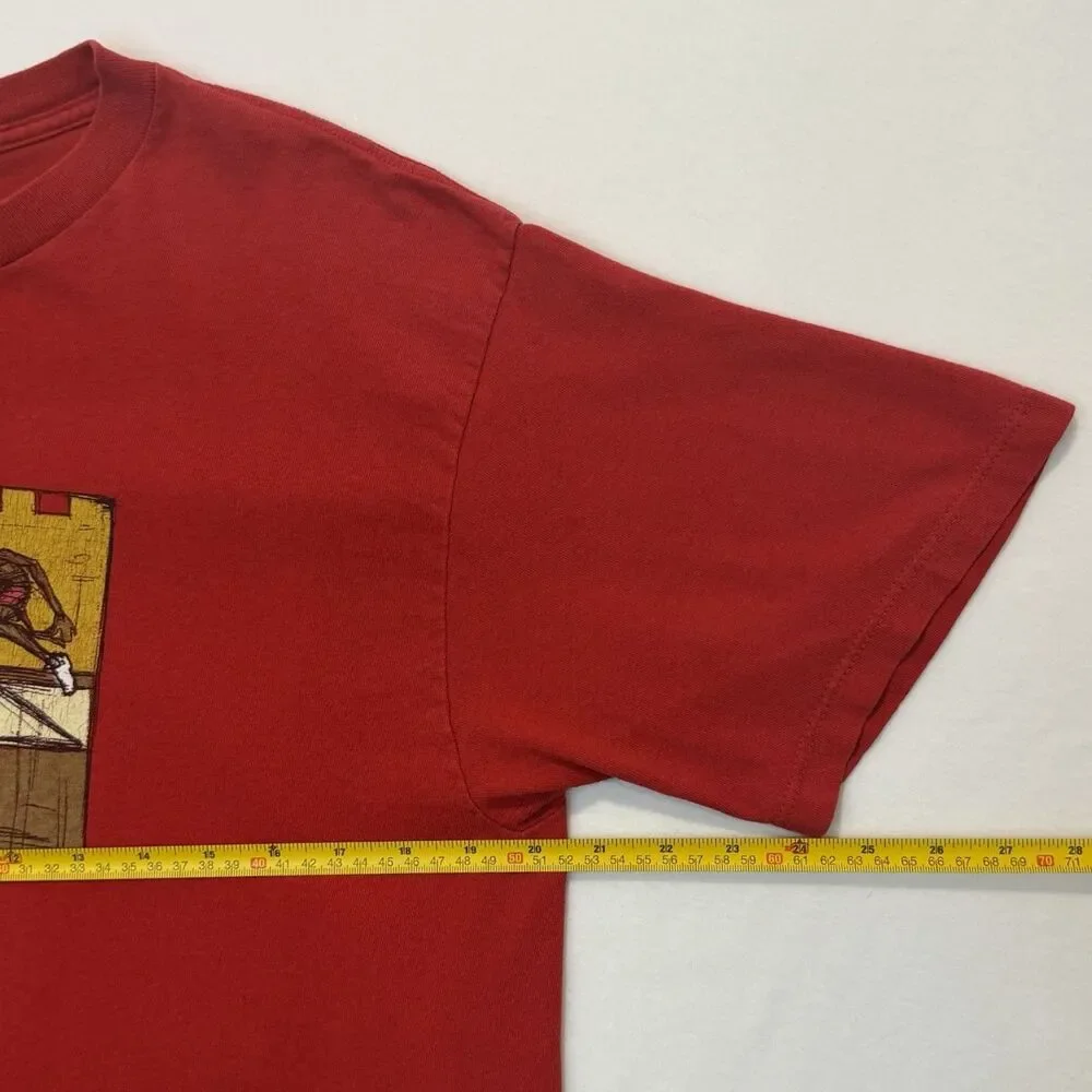 Vintage 90s Nike Basketball Red Shirt White Tag Art USA Tee Michael Jordan Sz M